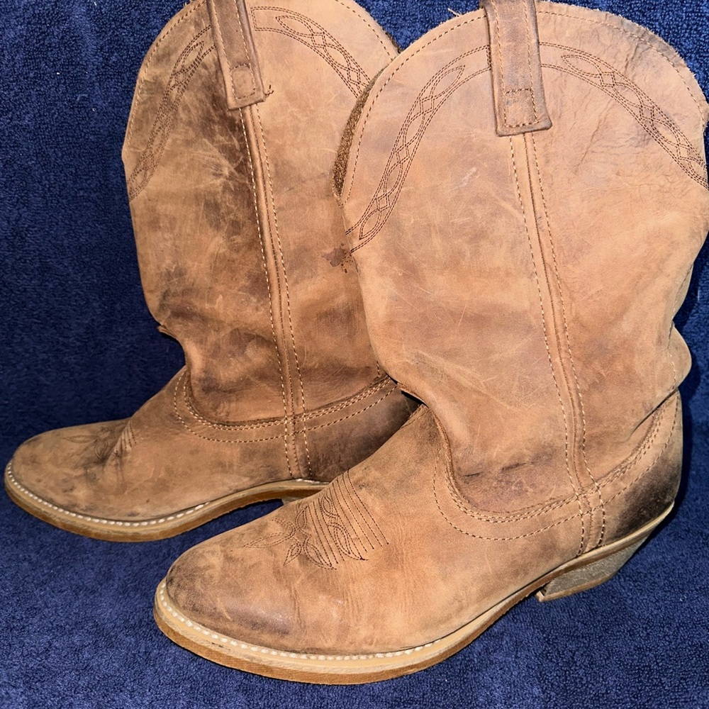 Preowned Masterson Western Cowboy Boots- S/N RBW4000 size 8.5 Womens